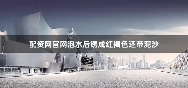 配资网官网泡水后锈成红褐色还带泥沙